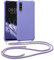 kwmobile Necklace Case kompatibel mit Samsung Galaxy A50 Hülle - Cover mit Kordel zum Umhängen - Silikon Schutzhülle Lavendel
