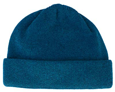 FosterNatur, Merino Damen/Herren Strickmütze, 100% Wolle (Petrol)