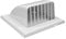 Vent Systems White 4 Inch Dryer Hood Vent with Bird Guard and Backdraft Damper - Designed UV Protected - Non Return Valve - Outlet Cowl Exhaust Air Vent Grille - Clothes Dryer Cover
