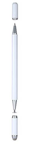 Qalabka Stylet capacitif universel passif pour écran tactile tactile - Écriture douce - Compatible avec les systèmes Android iOS - Blanc