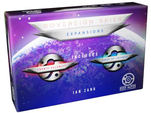 Deep Water Games | Sovereign Skies: Cosmic Calamity and Tides of Triumph Expansion | Box Strategie-Brettspiel-Erweiterung, Mehrfarbig | 1-4 Spieler | 45 Minuten