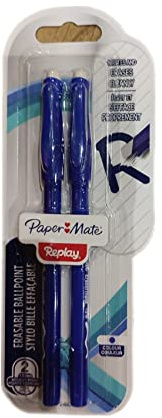 BOLÍGRAFO BORRABLE PAPER MATE REPLAY 2 AZUL M 1,0 mm Blister