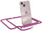 EAZY CASE Handykette kompatibel mit iPhone 13 Mini Handyhülle mit Umhängeband, Handykordel mit Schutzhülle, Silikonhülle, Hülle mit Band, Stylische Kette mit Hülle für Smartphone, Pink