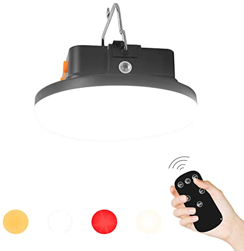 Linterna Camping LED, 9900mAh Power Bank Recargable Lámpara Camping ,2000LM Foco para Tienda, IP65 Impermeable Portátil Luz de Emergencia para Pesca,Senderismo,Apagón (30w Con Control Remoto)