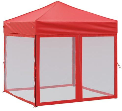 vidaXL Partyzelt Faltbar mit Seitenwänden Gartenzelt Festzelt Pavillon Zelt Gartenpavillon Gazebo Gartenlaube Bierzelt Faltzelt Camping Taupe 2x2 m