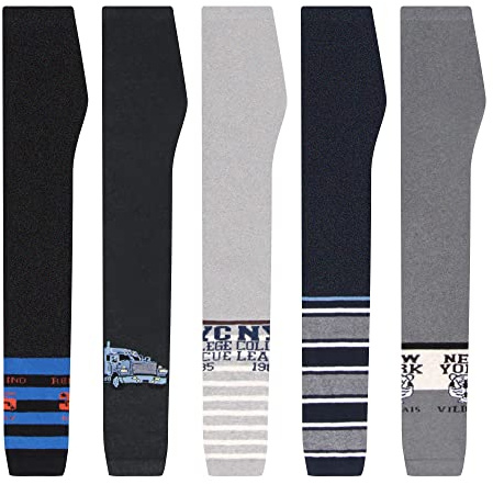 L&K-II 5er Pack Thermounterwäsche Kinder Jungen Leggings Kinder Hosen Pants Herbst Frühling Baumwolle Knöchellang 2752
