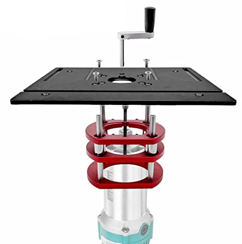 Aluminum Woodworking Insert Base Plate Inverter Board Repair Machine for Router Table Saw Woodworking Platform (Black)