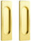 MOROBOR Selbstklebende rechteckige Schiebetürgriffe, Aluminiumlegierung, bündig, stanzfreier Griff für Schiebetüren, Fenster, Schränke (gebürstetes Gold, 100 mm), 2 Stück