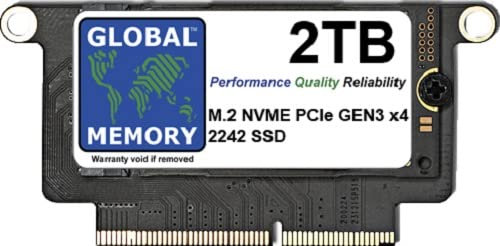 GLOBAL MEMORY 2 TB M.2 PCIe Gen3 x4 NVMe Solid-State-Laufwerk (SSD) für MacBook Pro Retina Non-Touch-Bar A1708 (Ende 2016 - Mitte 2017)