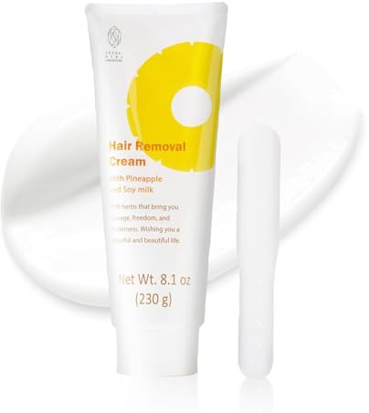 SUZUKI HERB LABORATORY Hair Removal Cream with Pineapple and Soymilk, Made in Japan, 8.1 OZ