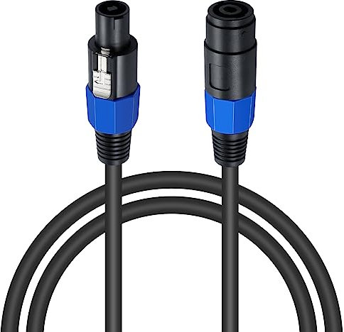 Poyiccot Speakon to Speakon Cables 3.3ft, Speakon Extension Cables, 18AWG Speaker Male to Female Wire Audio DJ Cord for Loudspeaker Amplifier Copper Cord with Twist Lock