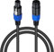 Poyiccot Speakon to Speakon Cables 3.3ft, Speakon Extension Cables, 18AWG Speaker Male to Female Wire Audio DJ Cord for Loudspeaker Amplifier Copper Cord with Twist Lock