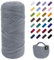 Uiopa T-Shirt Garn, 200g Bändchengarn zum Stricken und Häkeln, Dickes Ribbon Garn Crochet Yarn für Häkeltaschen/Körbe/Teppiche, Heimdekoration, DIY-Kunsthandwerk (Hellgrau)