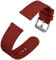 Anbeer Silikon Uhrenarmbänder für Herren Damen,18mm Ersatzarmband aus Gummi mit Schnellverschluss, Extra Lang,Rot mit Silberne Schnalle