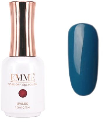 CÔEM - Premium Gel UV Nagellack langanhaltend für UV-Lampe - Gellack Shellac über 400 Farben - Professioneller Look - Nail Polish schnelltrocknend & stark deckend - Gelnagellack 15ml GP124 dunkelblau
