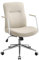 SONGMICS Bürostuhl, Computerstuhl, PU-Oberfläche, leicht zu reinigen, höhenverstellbar, Bequeme Rückenlehne und gebogener Sitz, bis 150 kg belastbar, cappuccinobeige OBG031W01