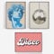 The Little Party Company Discokugel-Drucke, A4-Größe, Wandkunst, Innenposter, bitte beachten Sie, dass die Drucke ungerahmt sind, 3 Stück