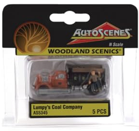 Woodland Scenics AS5345 Kohlenlieferung Kohlenmann Kohlen-LKW Figuren Spur N 1:160 Coal Company