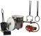 LSMIITTH Kit de four de fusion au propane de 6 kg avec pinces creuses, creux, forme de barre de 113 ml, pince et gants, four pour métal, or, argent, cuivre, aluminium, kit d'outils de moulage complet