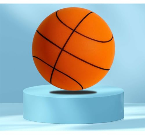Forhome 18CM Leiser Indoor Basketball,Hochbelastbarer Silent,Hochelastisch Silent Basketball,Schaumstoffball,Unbeschichteter Schaumstoffball,Leise Spielzeugbälle für Kinder 