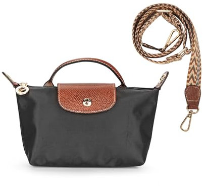 DOMAT Crossbody Tasche für Frauen, Chic leichte Geldbörse mit Leder Top-Griff, kompakte Clutch Bag, Schulter Handtasche (Grau)