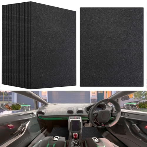 RUENXG Einweg-Fußmatten für das Auto, schwarz, schützende Auto-Fußmatten, 20 Stück, Einweg-Auto-Fußmatte, Autowaschanlage, Schutz für Autos, Waschen, 49,8 x 49,9 cm
