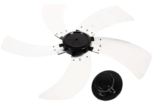 Alipis Kunststoff-Lüfterflügel 5 Blätter 18 Zoll Elektrische Lüfterblätter Universeller Lüfterflügel-Ersatz Mit Mutternabdeckung Tischventilator-Zubehör Für Tisch-Standventilator B