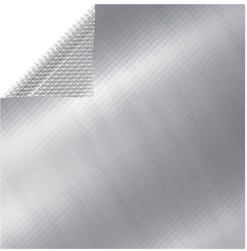 Homgoday Bâche de piscine rectangulaire 800 x 500 cm en polyéthylène argenté et tapis de sol, couvertures de piscine et tapis de sol