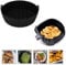 Yorkshire Homeware Non-Stick Silicone Premium Thick Air Fryer Liners | Round Reusable Silicone Pot Baking Pan | Replacement Round Silicone Mats | Air Fryer Basket for Oven Microwave Home Kitchen