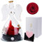 KIMIGO Geschenke für Mama,Konservierte Blumen Handgemachte,Engelsfigur aus Glas,Ewige Rose in Engel Glaskuppel,Ewige Rosenblume,Glas Engel Figur mit Echte Rosen,Ewige Blume in Engel Glaskuppel