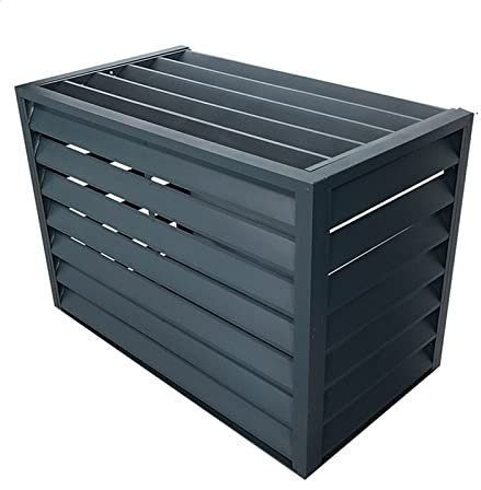 Housse de climatiseur et pompe à chaleur en aluminium pour unités extérieures, protection complète en hiver, convient pour une utilisation en intérieur et en extérieur (gris)