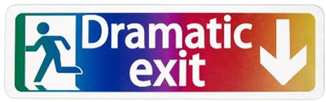 Furtryvl Dramatic Exit Türschild, dramatisches Exit-Holzschild, buntes dramatisches Exit-Schild, buntes Schild, Wandschild für Bar, Restaurant, Ausgangsschild für Raumdekoration, Ausfahrtsschild für