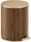 Haowul Waste Paper Bin Modern Wooden Paper Basket, Retro Trash Can Round Litter Box Small Trash Can Garbage Bin Container with Lid