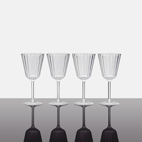 Cheerzly Dionysos - Bicchiere da vino in policarbonato, infrangibile, design britannico, senza BPA, chiarezza in ogni sorso, forza in ogni momento