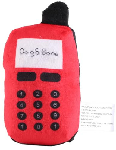 Interaktives Plüsch-Handy-Kauspielzeug für Hunde und Katzen – Zahnungs-, Geräusch- und Zahnstein-Reinigungsspielzeug für Haustiere (Verrotten)