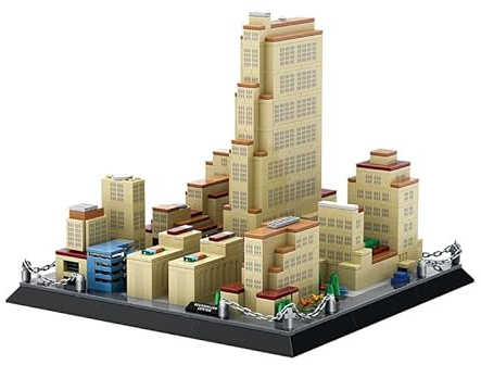 WANGE Architecture Model to Assemble with Building Blocks. Rockefeller Center, New York.