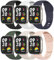 Meliya 6 Piezas Correas Solo para Redmi Watch 3 Correas,Silicona Pulseras de Repuesto para Xiaomi Redmi Watch 3 Mujer Hombre