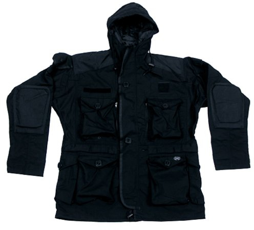 MFH Kommandojacke Smock RipStop Schwarz Freizeitjacke Arbeitsjacke Anorak S-3XL (3XL)
