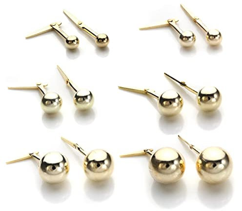 9ct Yellow Gold Andralok 3mm Ball Stud Earrings/Studs