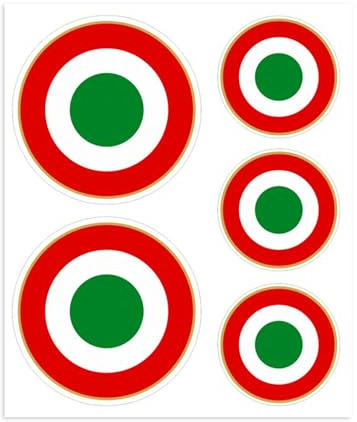 4R Quattroerre.it 8091 Aufkleber Kokarde Italien, 14 x 16 cm