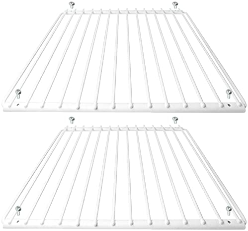 spares2go mit verstellbarer Ablage Rack für Teka Kühlschrank Gefrierfach (, weiß, 2 Stück