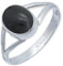 mantraroma Silber Ring Damen 925 Onyx Edelstein schwarz schlicht modern (MRG-092-03-(54))