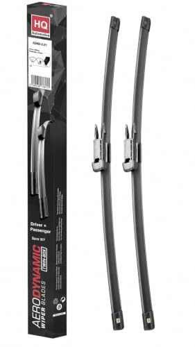 HQ AUTOMOTIVE Wipers for FORD B-MAX/C-MAX/Kuga 2012+ / MERCEDES Vito W639 | 2-piece front set, 28 in + 26 in, pre-installed Pinch Tab connector, graphite-coated rubber, rain sensor ready
