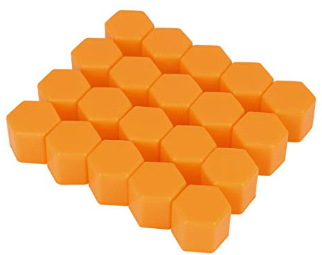 X AUTOHAUX Caches-Écrous De Roue Orange 20X Silicone Anti-Poussière | 21mm, -25 À 300℃, Anti-Rouille, Protection Boulon, Facile À Installer, Convient Pour Tout Boulon 21mm