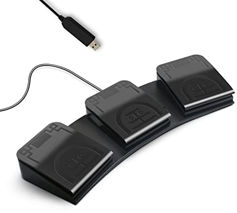 PCsensor USB-Fußpedal Dreifach-Fußschalter für PC, programmierbare Computertastatur, Tastenkombination, benutzerdefinierte Kombinationstaste, One-Key-Move für Videospiel, Bürogerätesteuerung, HID