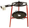 FERRETERIA LEPANTO Kit Paellero 40 cm Gas butano, paellera esmaltada de 46 cm, regulador de Gas + 1,5 metros de Manguera, soporte de 3 Patas reforzadas,