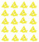 Cone Support Stand, 20Pcs Painter Pyramid Stands, Door Painting Stand, Plastic Pyramid Riser Set Kit for Canvas Cabinet Door Paint Pouring, Yellow