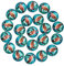 BEEFLYING 50 Stück Tier Glaskuppel Cabochons 25mm Bedruckte Glascabochons Bunte Bild Glascabochons für Schmuck Halskette Armband DIY Herstellung