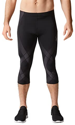 CW-X Herren Endurance Generator Gelenk-und Muskelunterstützung 3/4 Kompressionsstrumpfhose Capri, Schwarz, Groß