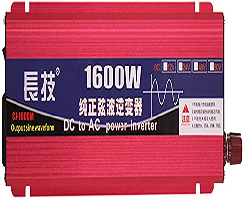 Onduleur 1600W 2200W 3000W 4000W 5000W 6000W 8000W Onduleur à onde sinusoïdale pure DC 12V 24V 48V 60V vers AC 220V 230V Convertisseur de voiture avec prises AC pour voiture RV Camion Voyage Campi